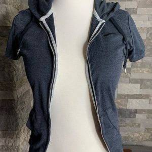 Nike short sleeve zipper hoodie